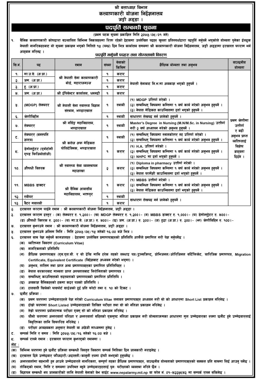 Nepal Army Welfare Directorate