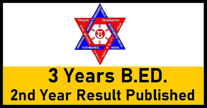 3 Years B.Ed. 2nd Year Result Published