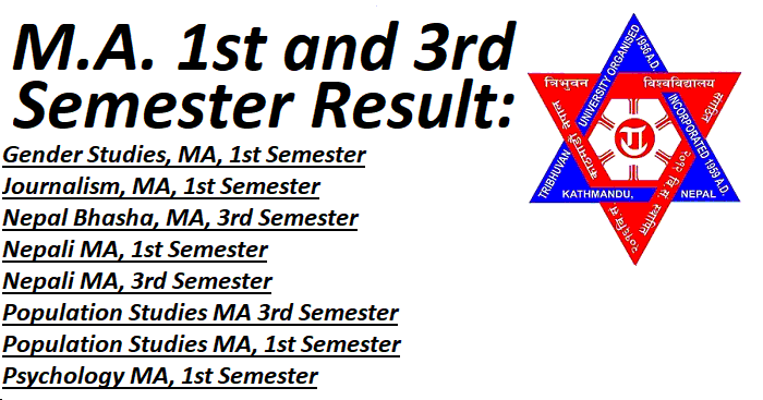 Ma First And Third Semester Result Published With Result Sheet Tribhuvan University Collegenp