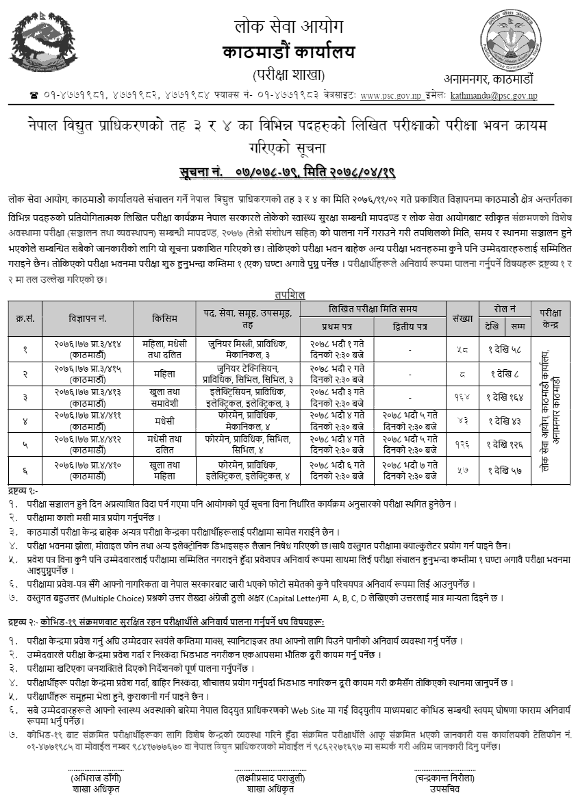 Nepal Electricity Authority (NEA) Written Exam Center Kathmandu