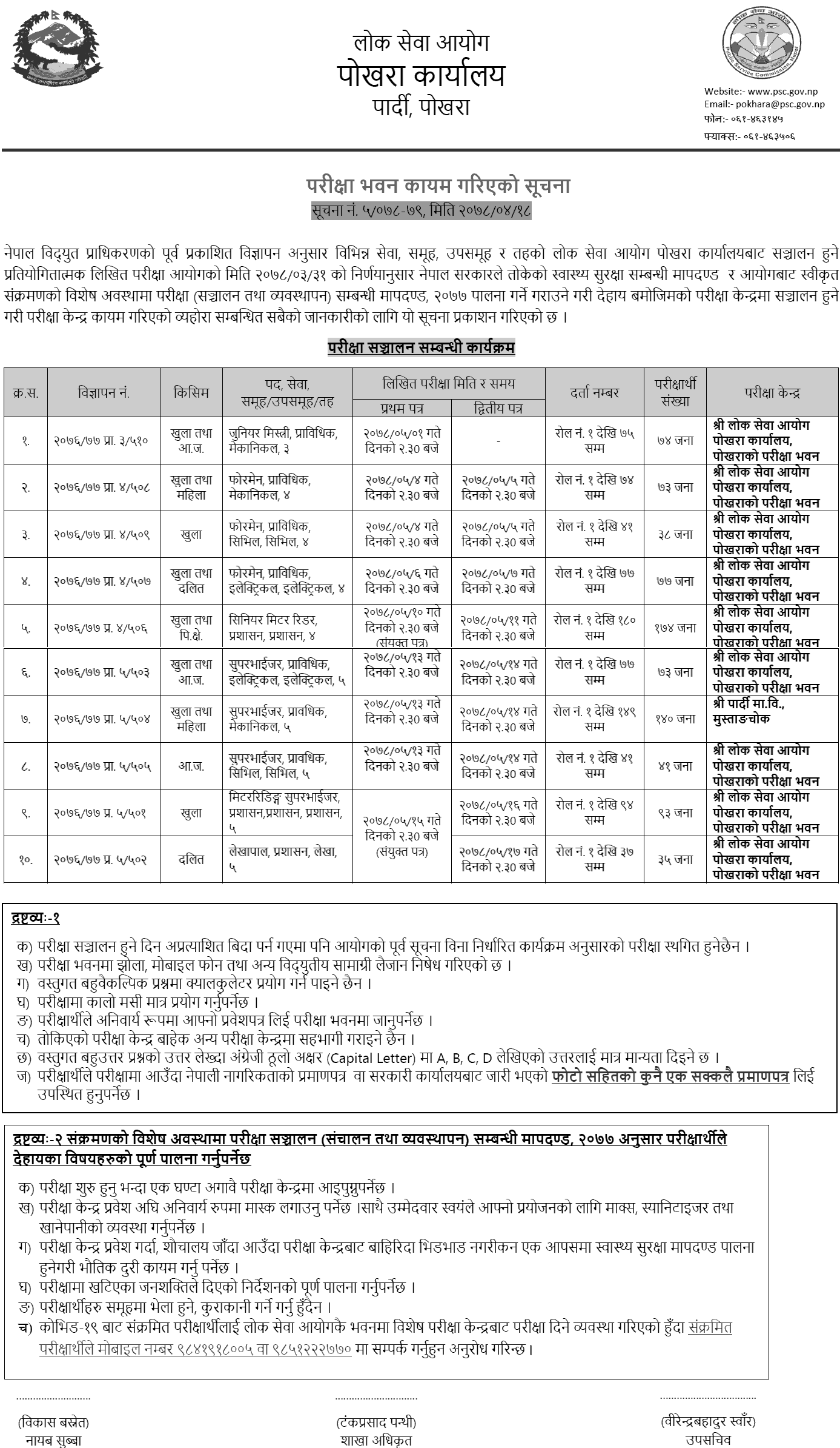 Nepal Electricity Authority (NEA) Written Exam Center Pokhara