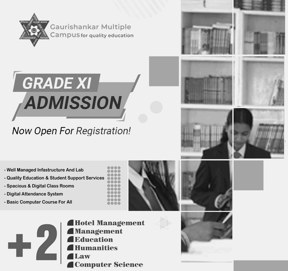 Class 11 Admission Open 2081 at Gaurishankar Multiple Campus Dolakha