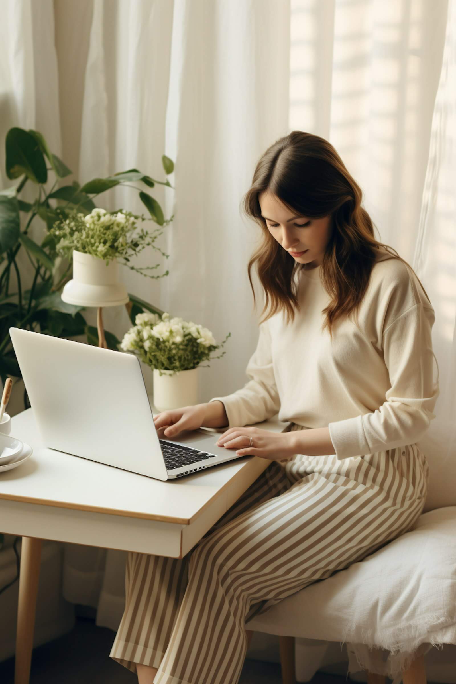 Woman Working Remotely