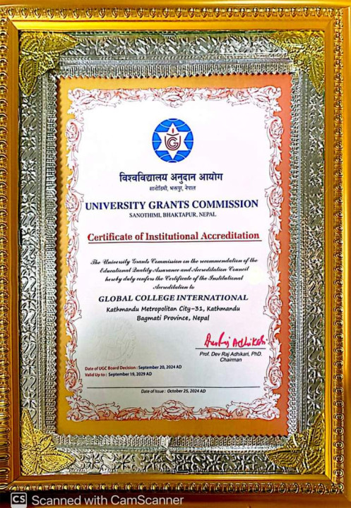 Global College International Receives QAA Certification from UGC 