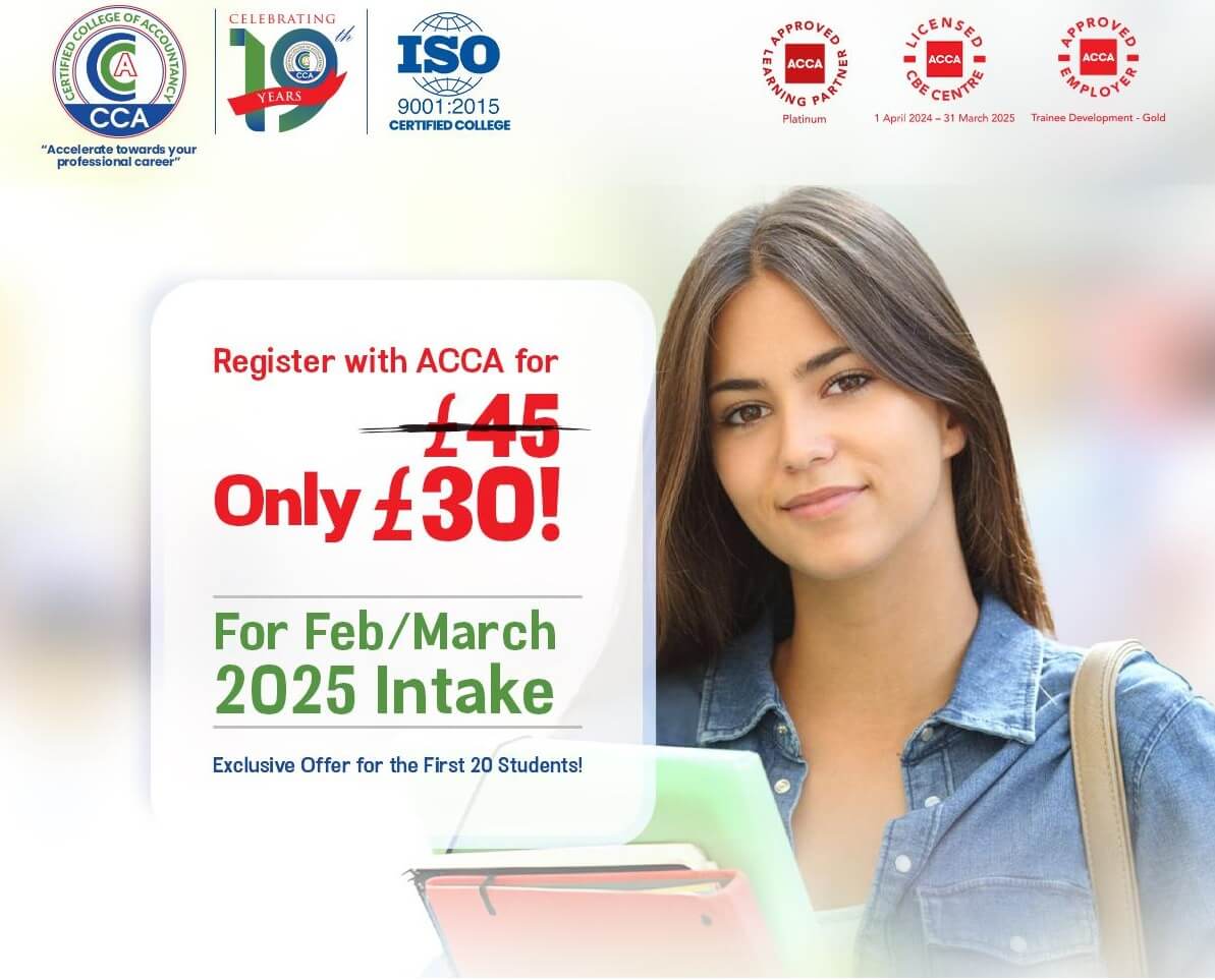 CCA Offer for ACCA New Students 2025 