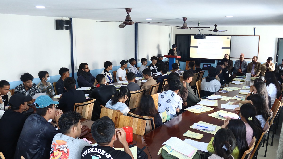 Kathmandu Bernhardt Secondary School Students learning